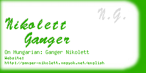 nikolett ganger business card